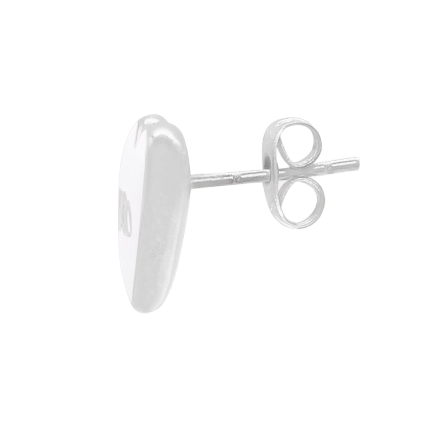 Heart Earrings - Silver/White