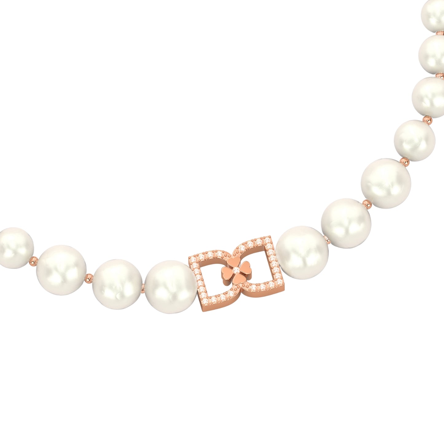 DD Pearl Choker Diamonds - Rose Gold