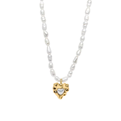 Lilac Pearl Necklace - Gold