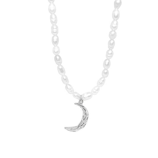 Violet Pearl Necklace - Silver