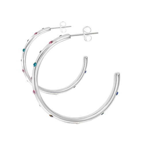 Halo Earrings - Silver