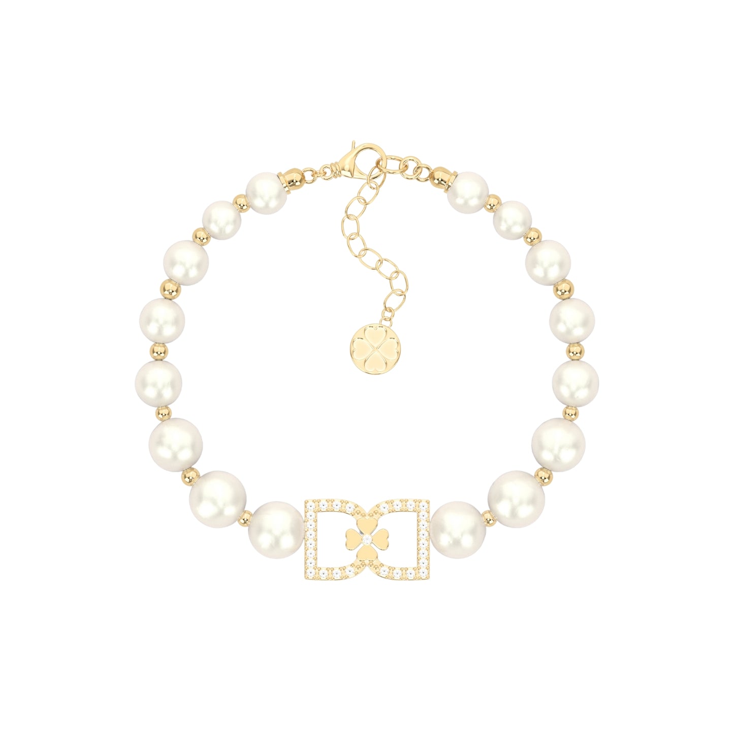 DD Pearl Bracelet Diamonds - Gold