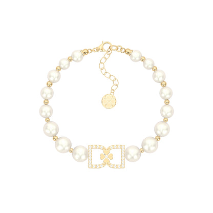 DD Pearl Bracelet Diamonds - Gold