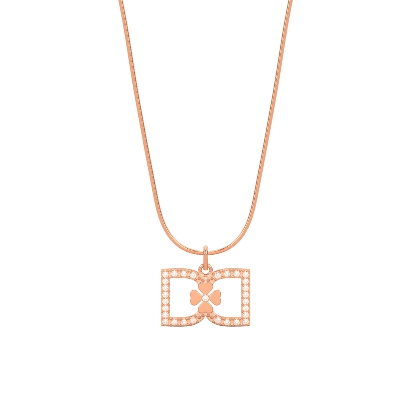 DD Necklace Diamonds - Rose Gold