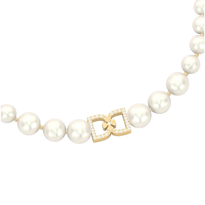 DD Pearl Choker Diamonds - Gold