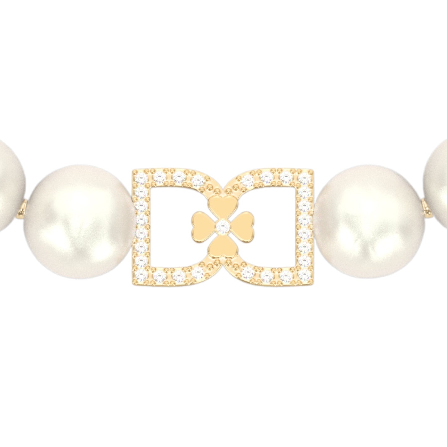 DD Pearl Choker Diamonds - Gold