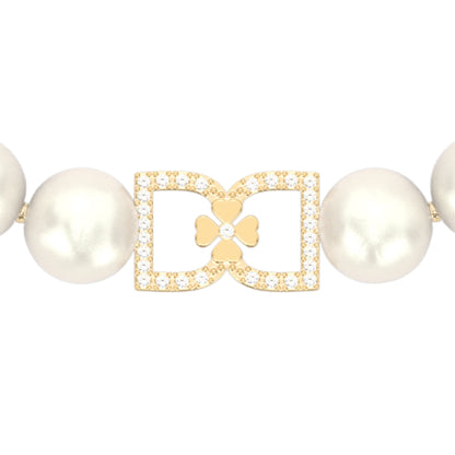 DD Pearl Choker Diamonds - Gold