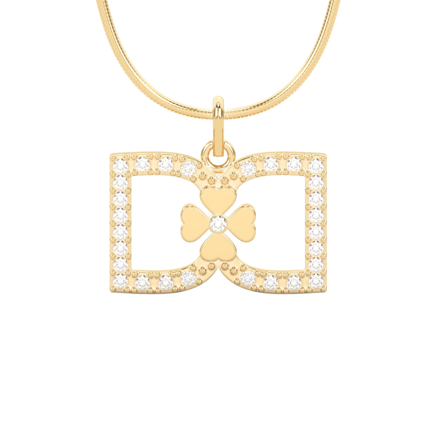 DD Necklace Diamonds - Gold