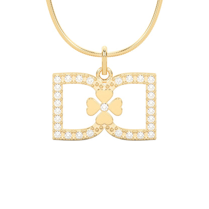 DD Necklace Diamonds - Gold