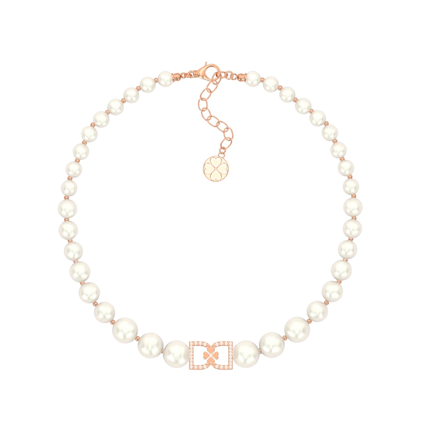 DD Pearl Choker Diamonds - Rose Gold