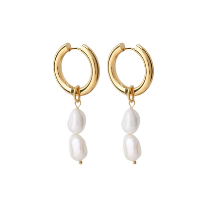 Mira Pearl Earrings - Gold