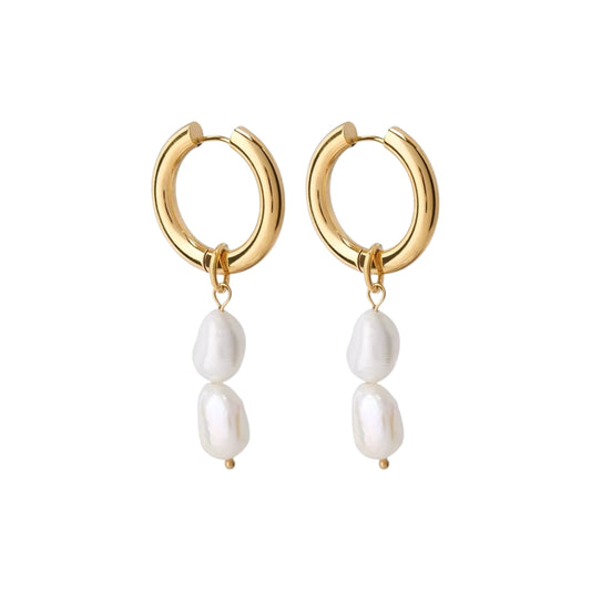 Mira Pearl Earrings - Gold