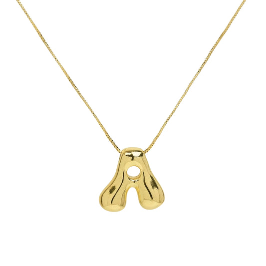 Chunky Letter Necklace - Gold