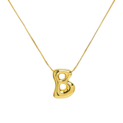 Chunky Letter Necklace - Gold
