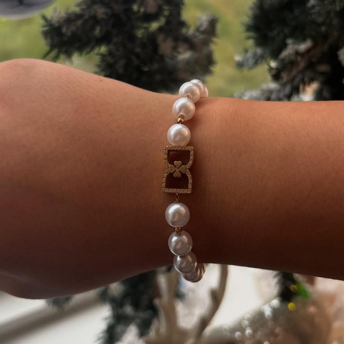 DD Pearl Bracelet Diamonds - Gold