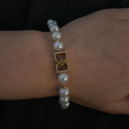 DD Pearl Bracelet Diamonds - Gold