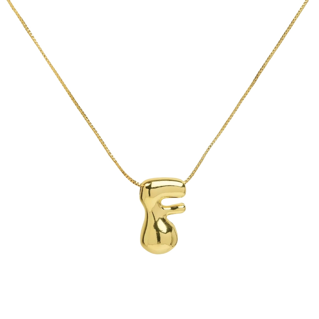 Chunky Letter Necklace - Gold