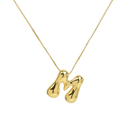 Chunky Letter Necklace - Gold