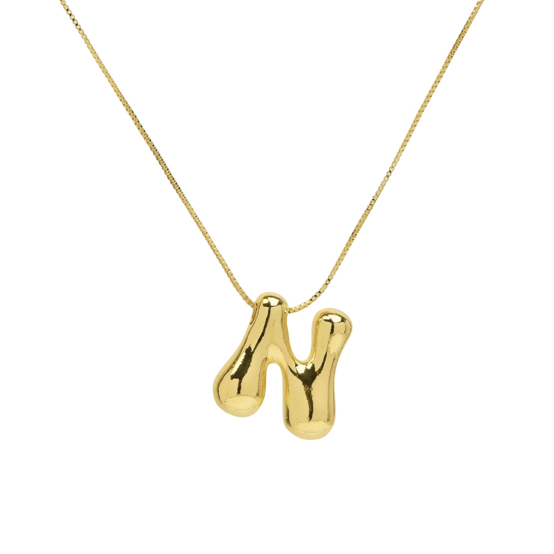 Chunky Letter Necklace - Gold