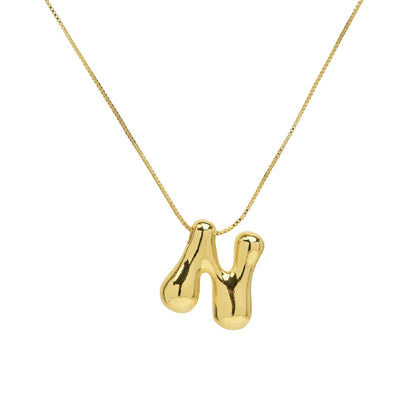 Chunky Letter Necklace - Gold