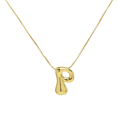 Chunky Letter Necklace - Gold
