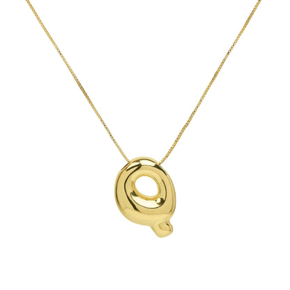 Chunky Letter Necklace - Gold