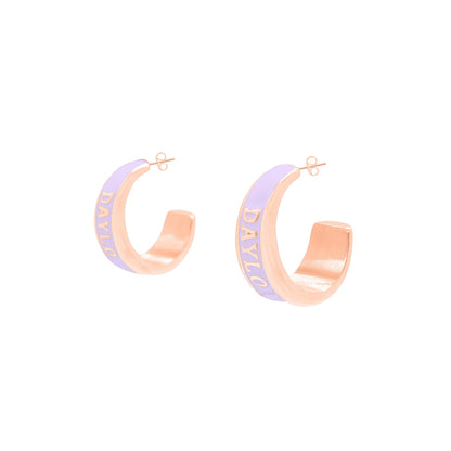 Hoops - Rose Gold/Purple