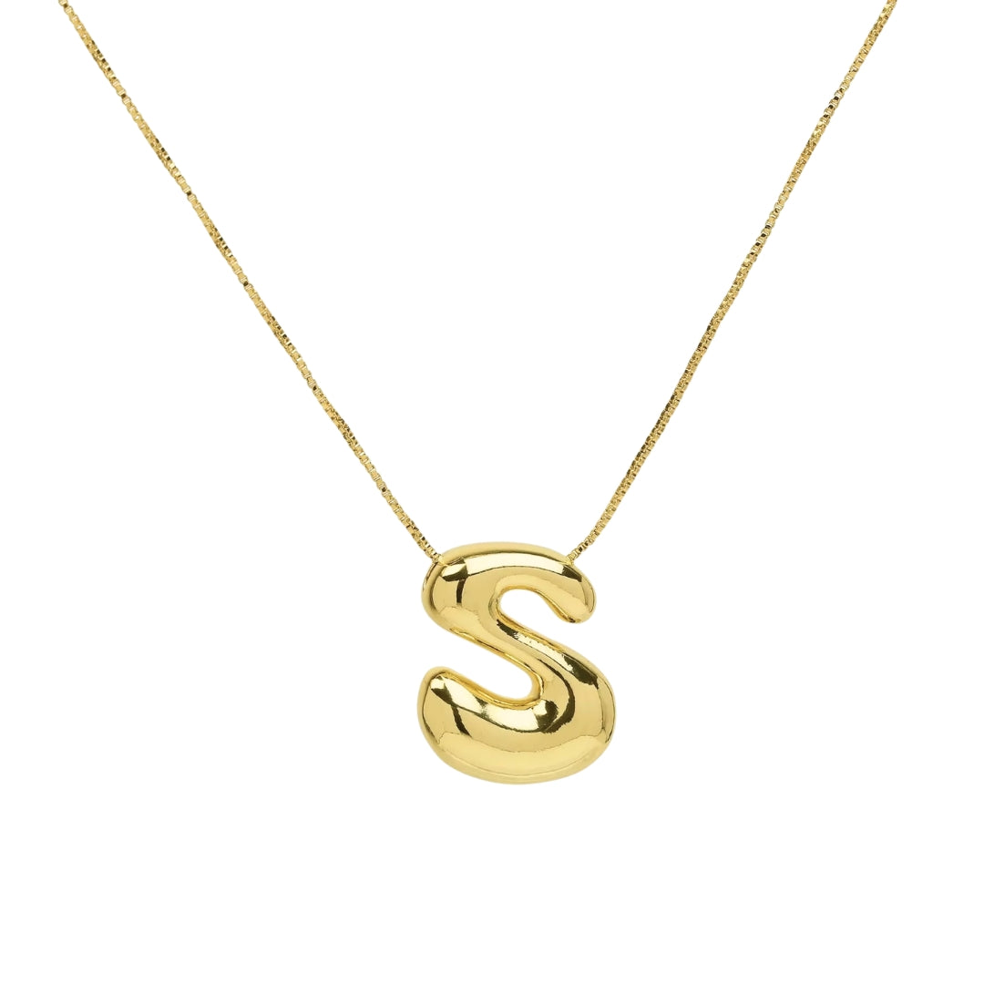 Chunky Letter Necklace - Gold