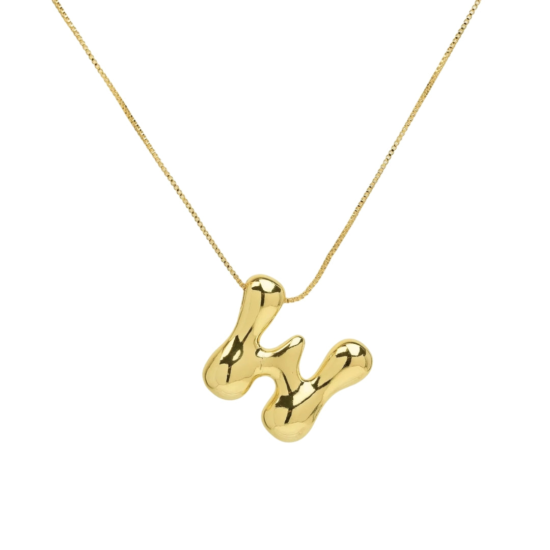 Chunky Letter Necklace - Gold